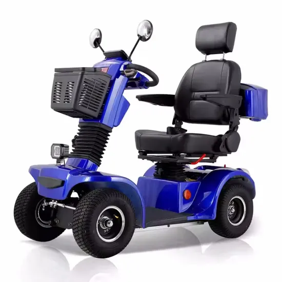 Lightweight 4 Wheel Electric Aluminum Lithium Battery Foldable Seniors Folding Mobility Scooter 